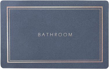 Супер вбираючий килимок для підлоги, швидковисихаючі Килимки для ванної кімнати, вбираючі домашні Килимки для ванної, нековзні гумові підлоги, легко миються, простий килимок для ванної (50 * 80 см, синій)