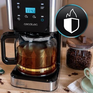 Кавомашина Cecotec Coffee 56 Heat: 12 чашок, 1.3л, сталь, LCD, програмування, автоматичне відключення