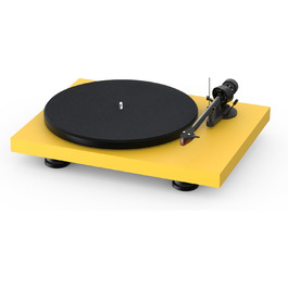 Вініловий програвач Pro-Ject Debut Carbon EVO з карбоновим тонармом, електронним перемикачем швидкостей і картриджем Ortofon 2M Red (сатиновий жовтий)