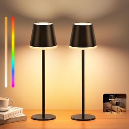 LED-лампа NIBSHOOM настільна бездротова диммируемая, 5200mAh, RGB, IP54, 2 шт.