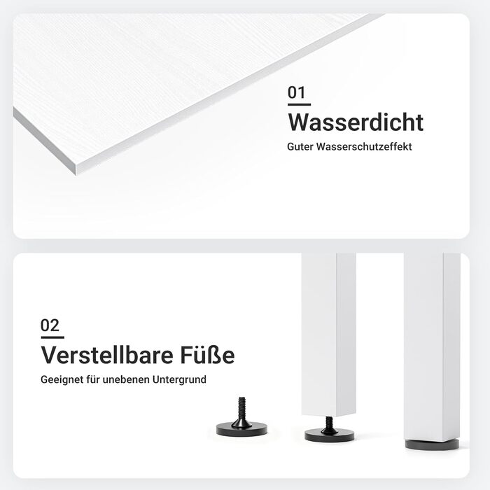 Компактний письмовий стіл Claiks з 3 ящиками, 100x60 см. Комп'ютерний стіл з розетками та USB-портами для дому та офісу