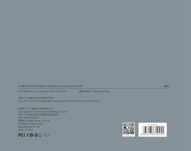 Настільний ЦАП і підсилювач 384 кГц/24 біт DSD256, 1400 мВт, 6,35 мм/4,4 мм/RCA (чорний), 11