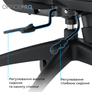 Крісло офісне OfficePro Skyline OC580-B-B-B