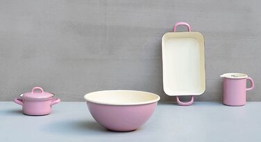 Чайник Plus, класичний пастельно-рожевий, ємність 2 літри, 3-шарова емальована, емальована, рожева