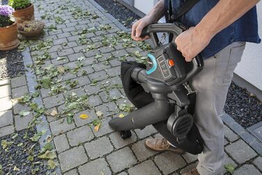 Садовий повітродув та пилосос Gardena ErgoJet 3000: потужний повітродув/пилосос з функцією подрібнення листя та збірником, 40V, без акумулятора