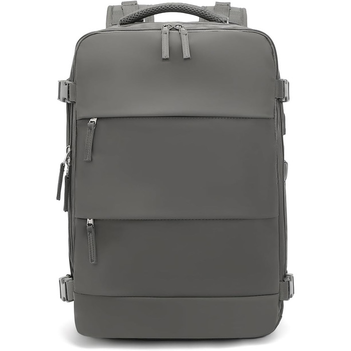 Рюкзак KONO для ручної поклажі 42x30x20, 25L, з відділом для ноутбука, сірий, для подорожей та спорту