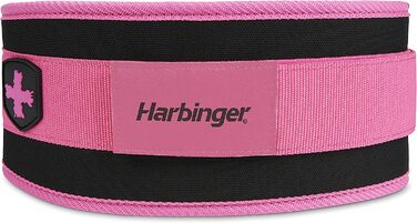 Пояс для важкої атлетики Harbinger з поролоновим сердечником, 11,4 см, Розмір S, рожевий (середній, рожевий)