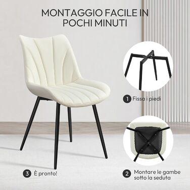 Набір обідніх стільців Yaheetech, 2 шт. з м'яким сидінням з велюру та металевими ніжками, для кухні, вітальні, обідньої кімнати, до 150 кг