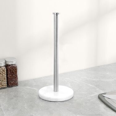 Тримач для паперових рушників KES мармурова підставка, стійкий диспенсер із нержавіючої сталі SUS304, 14 см, KPH100S14B-2
