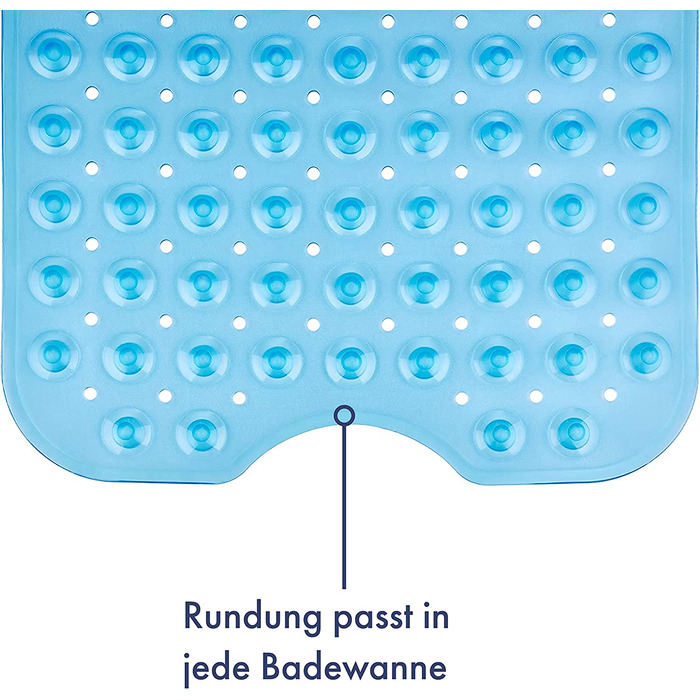 Нековзний килимок для ванної з присосками 100x40 см/40x16 дюймів наддовгі килимки для ванної Можна прати в пральній машині, без латексу Килимок для душу ідеально підходить для літніх людей і дітей (синій)