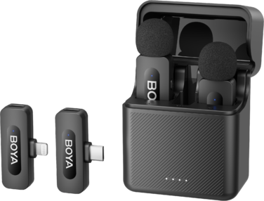Бездротовий петличний мікрофон BOYA BY-V3 combo Type-C/Lightning Black