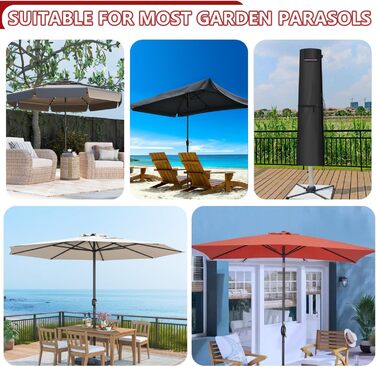 Захисний чохол для парасольки/зонту LAMUNI, водонепроникний, для парасольки/зонту розміром 3-5м, 220x30/50см