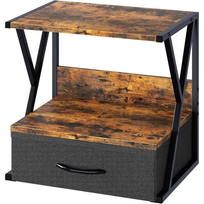 Стійка для принтера з ящиком, коричнева - органайзер для офісу, дому, школи