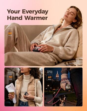 Електричні грілки для рук OCOOPA 2 шт. - стильні, у формі діаманта з магнітом, акумуляторні, для жінок, подарунок, для Реяно, піших прогулянок, кемпінгу