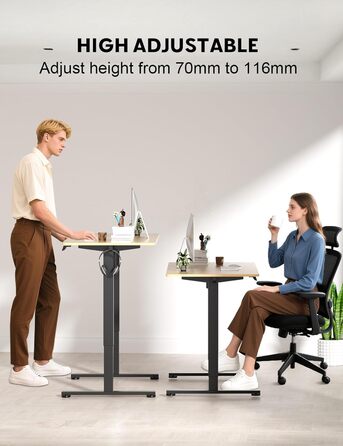 Регульований стіл, електричний, 120x60 см, 3 функції пам'яті, з кабелеуправлінням та гачками. Дерев'яний колір