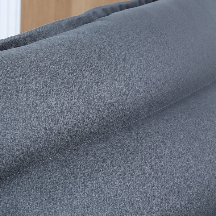 Крісло-релакс з обертовим сидінням, регульованою спинкою, м'якою оббивкою та дихаючою тканиною, темно-сірого кольору, розміром 62 x 70 x 95 см