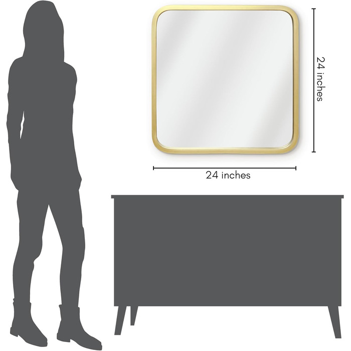 Дзеркало овальне Americanflat Spiegel Oval 30x61 см, золотий пластиковий каркас для ванної, вітальні, спальні