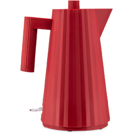 Електричний чайник Alessi Plissé MDL06 R - 1.7 л, червоний, 2400W, з європейським штекером