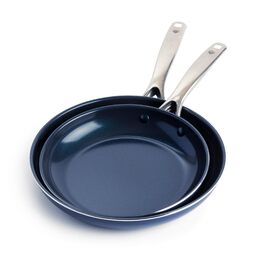 Набір сковорідок Blue Diamond Cookware Diamantinfundiertes 2 шт. (24 см та 28 см), керамічне антипригарне покриття, без PFAS, для плити (в т.ч. індукційної), можна мити в посудомийній машині, термостійке