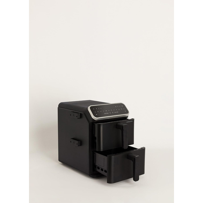 Фритюрниця без олії з пароваркою, 4.2л, 6 програм, скло, 1300W (11.2л Dual Stack, чорний)