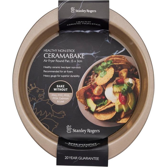 Форма для випічки Stanley Rogers Ceramabake з антипригарним керамічним покриттям, 20 x 7 см, без PFAS, PTFE, PFOS, PFOA, кадмію та свинцю