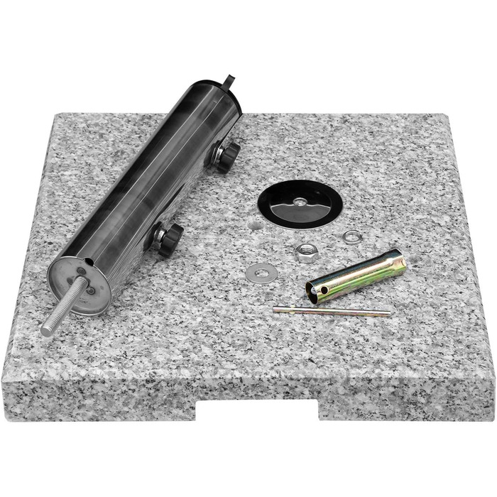 Підставка для парасольки Anndora Granit 25 кг, підставка для балкона, діаметр стієна до 48 мм (світло-сірий кут)