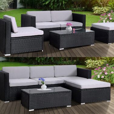 Набір садових меблів SVITA California з ротангу: диван-софа, комплект для відпочинку