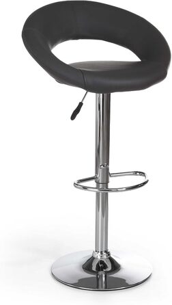 Барний стілець AC Design Furniture Thilde, комплект 2 шт., чорна екошкіра, 56x50x100 см