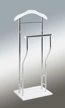 Підставка для одягу HAKU Möbel для чоловіків, хром, білий, MDF, метал, 45x110x30 см, сучасний стиль