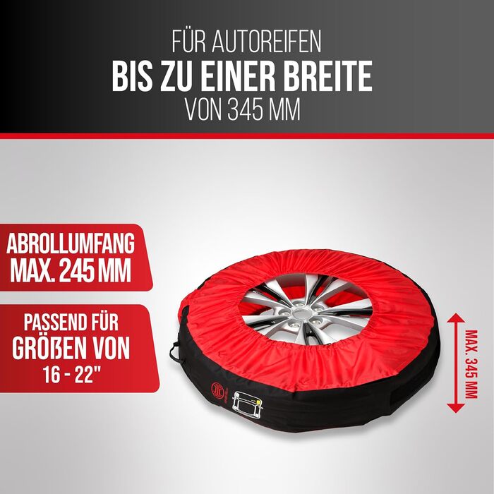 Набір мішків для шин Heyner® 16-22 дюймів, для позашляховиків, 4 шт.