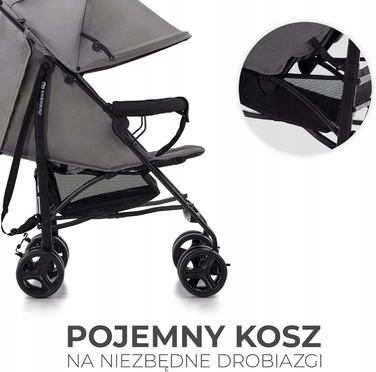 Легка компактна прогулянкова коляска-парасолька Kinderkraft TIK, сіра