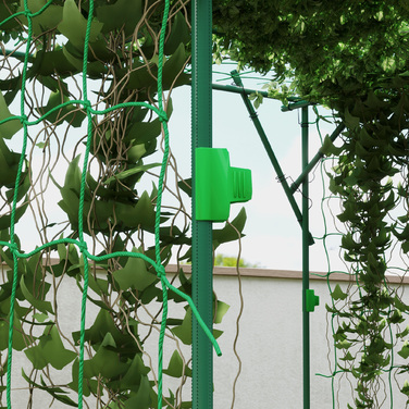 Підставка для підтримки рослин зі сталі, що вставляється, нержавіюча сталь, шпалер для ліани, 223 x 223 x 223 см, арка для троянд, зелена