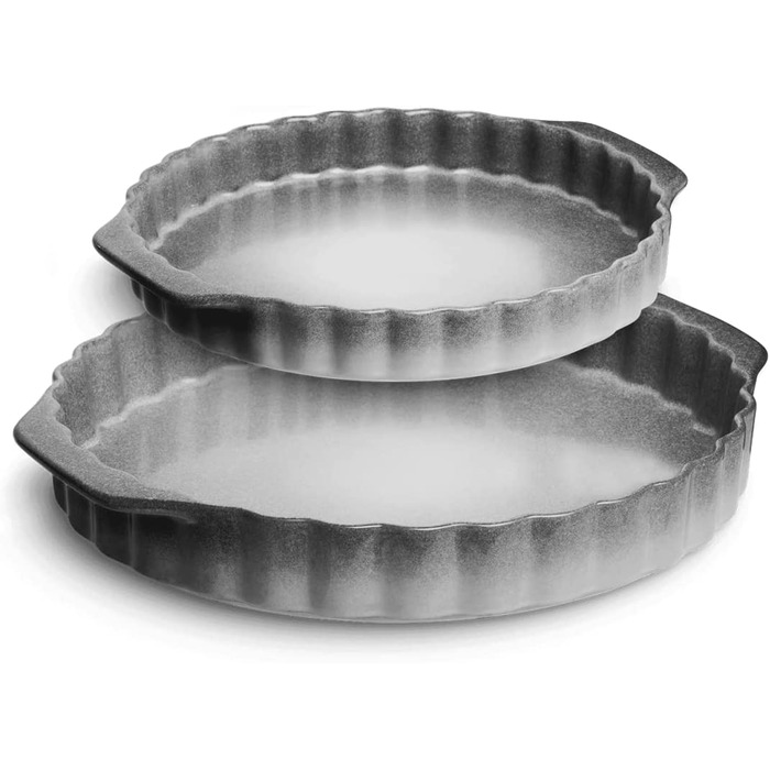 Керамічна форма для пирога SPRINGLANE, форма для пирога з заварним кремом з глиняного посуду Misty Cliff, форма для випічки (набір з 2 форм для пирога)