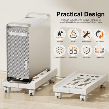 Підставка для комп'ютера SPORWAY: мобільна платформа для системного блоку з 4 колесами