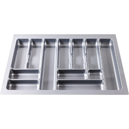 Ящик для столових приладів для висувних ящиків Органайзер для кухонних столових приладів (сірий колір 730x490 мм)