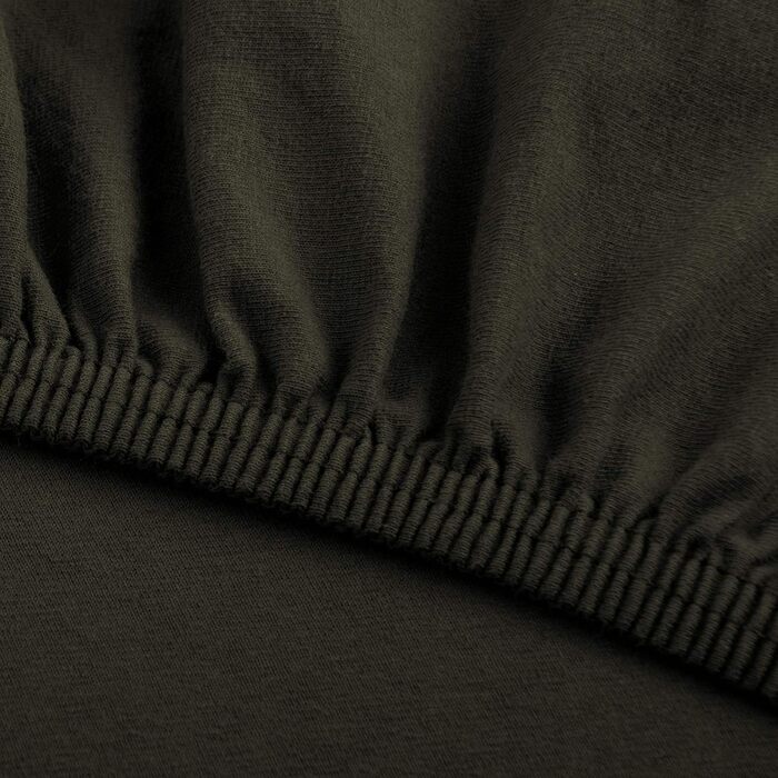 Антрацитова бавовняна постільна білизна Простирадло Джерсі, 90x200-100x200