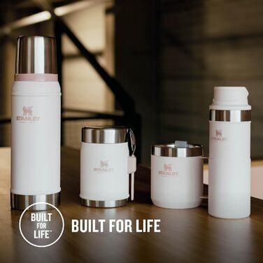 Термокружка Stanley Classic Legendary Camp Mug 0.35L - Рожевий Кварц - Зберігає тепло 1.5 год, холод 3 год - Нержавіюча сталь, BPA Free