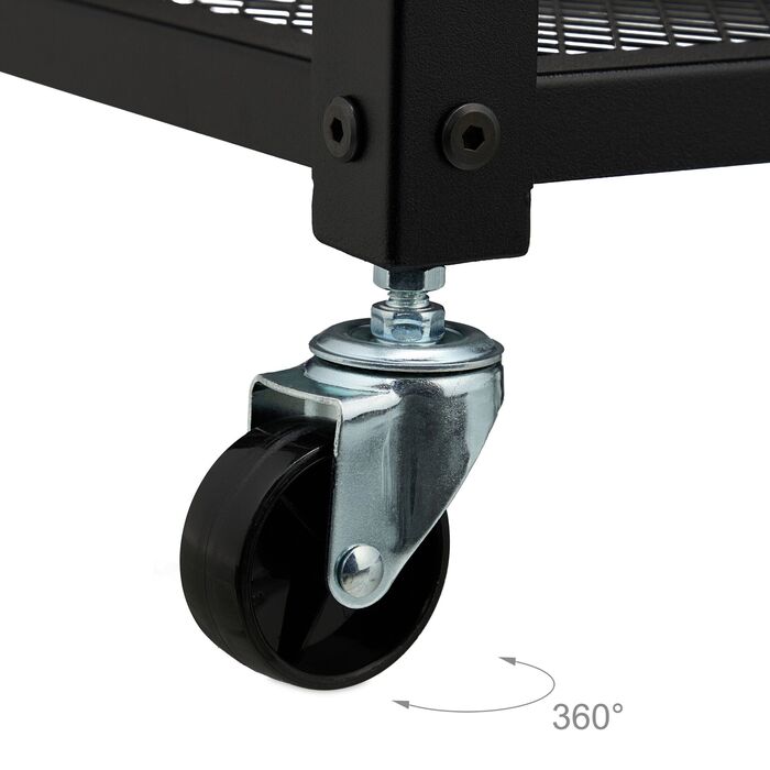 Rollwagen з трьома ящиками (чорний) від Relaxdays