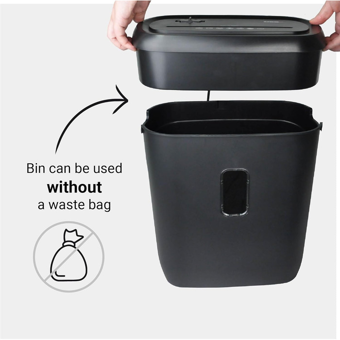 Шредер Desq 20050 для документів | 11 листів, 4 x 35 мм, об'єм кошика 21 л