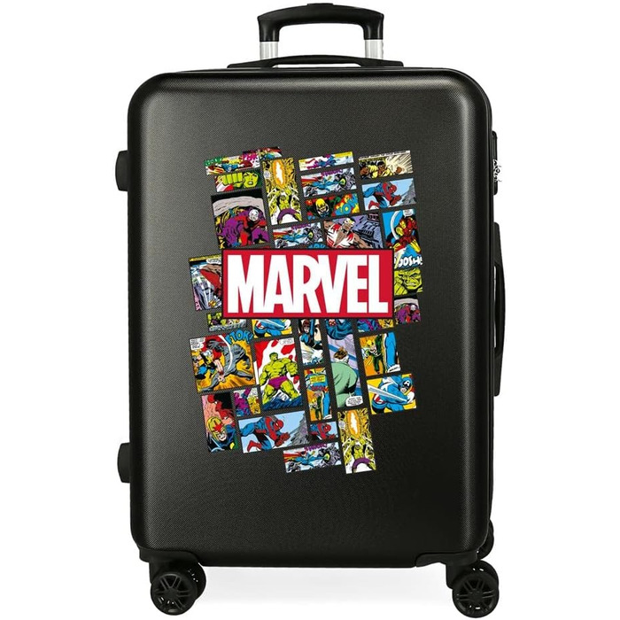 Валіза Avengers Comic Cabin Біла 40x55x20 cms Кодовий замок Hard Shell ABS 34 л 2,6 кг 4 подвійні колеса ручної поклажі (Comic 68)