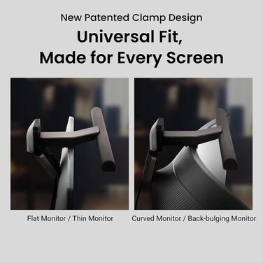 BenQ ScreenBar Halo 2 – LED-лампа для монітора з бездротовим контролером, без відблиску, регульованою яскравістю та колірною температурою, для захисту очей, USB-живлення