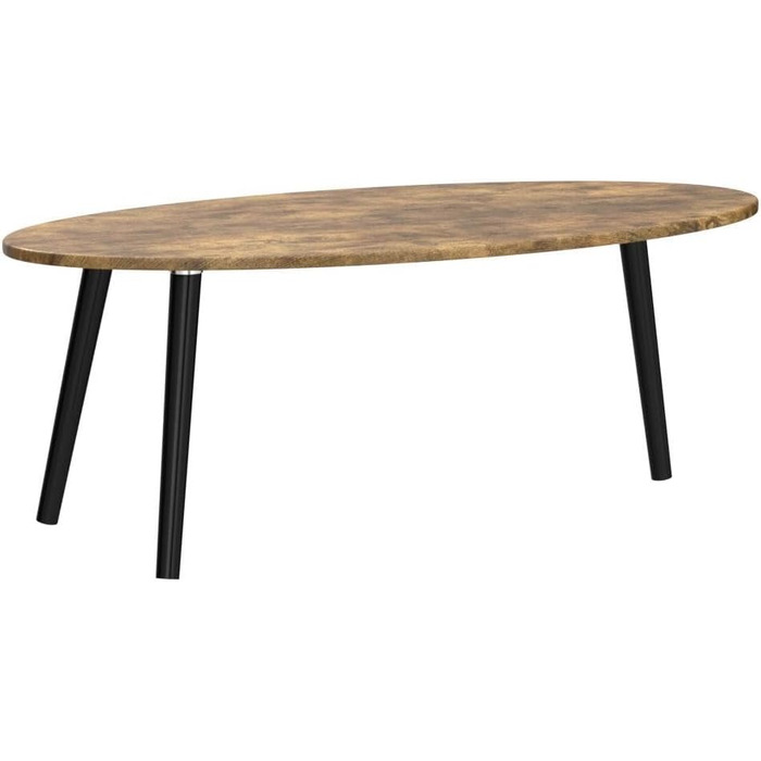Журнальний стіл Viborg 109,5 x 59,5 x 39,5 см Журнальний стіл МДФ Масив дерева (темний деревний тон)
