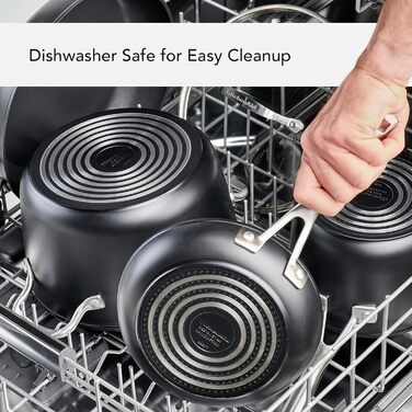 Сковорода-гриль KitchenAid з виливом, хард-анодована, з антипригарним покриттям, квадратна, 29 см, матовий чорний (3 літри)