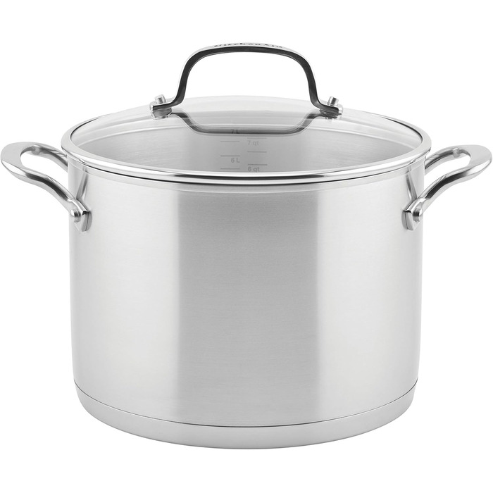 Сковорода гриль KitchenAid 71012 з тришаровим дном, нержавіюча сталь, з антипригарним покриттям, 7.6 л