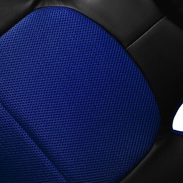 Ігровий крісло Panorama24 для геймерів та офісу, ергономічний, 9 кольорів, підйомний механізм, вантажопідйомність до 150 кг, сертифікат TÜV (Блакитний)