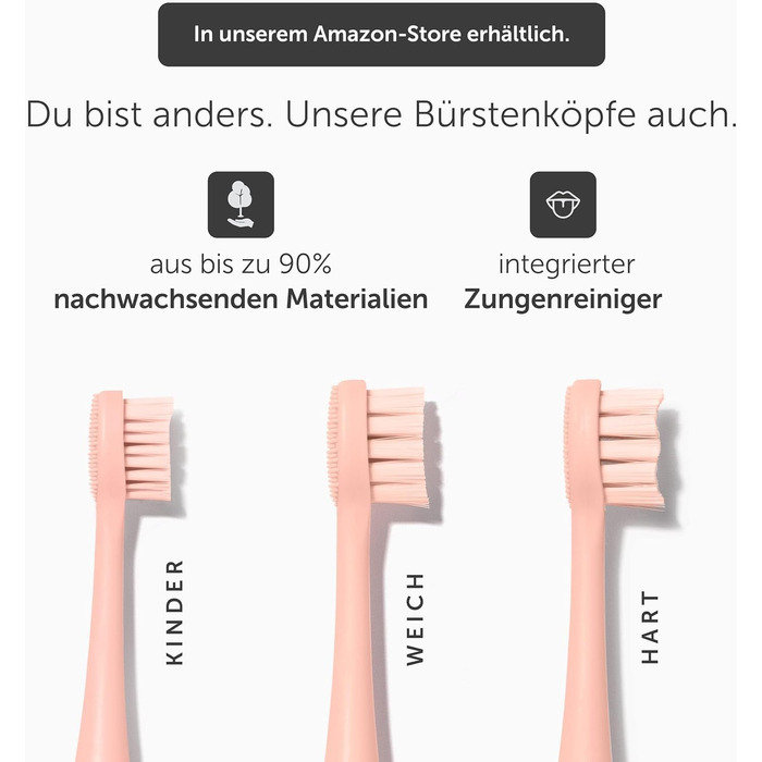 Електрична зубна щітка Wondersmile PRO - переможець тесту 2025 - 100 днів без ризику - TÜV-сертифікована. 4 режими, акумулятор 60 днів, смарт-насадка. 1 шт. (Atomic Rose Bundle)