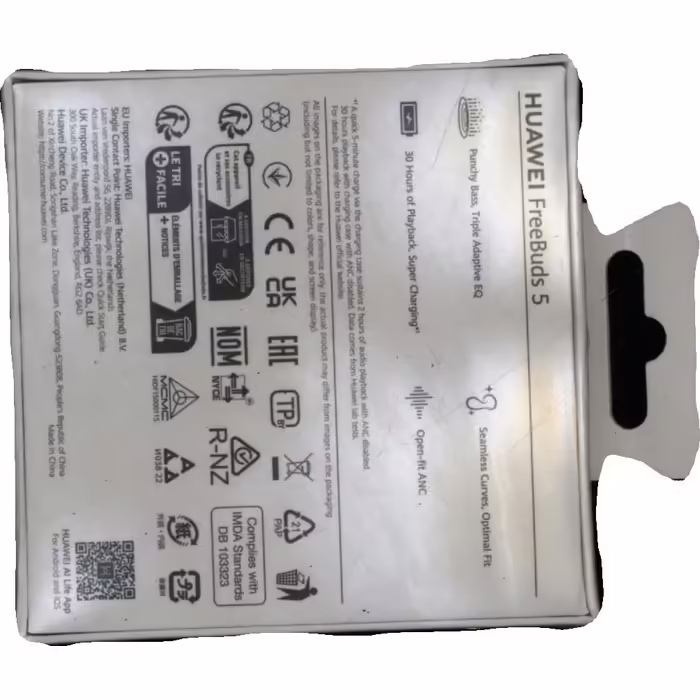 HUAWEI FreeBuds 5 TWS Bluetooth навушники, ультрамагнітний динамік, ергономічна форма, до 30 годин роботи, IPX4, коралово-оранжеві
