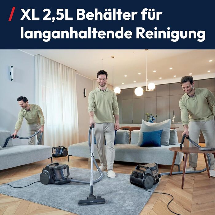 Пилсос Hoover HP1 без мішка, 850W, 2L, EPA-фільтр, аксесуари, радіус дії 7.5м, для твердих поверхонь та килимів