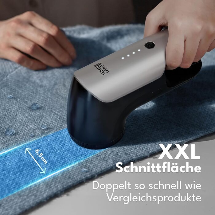 Електричний видалення ворсу LEBENLANG - з LED дисплеєм та пензлем для чищення, до 2 годин роботи, для одягу