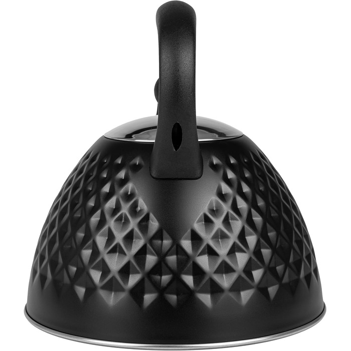 Чайник для плити Induktion 3L, чорний, з авто-свистком, нержавіюча сталь